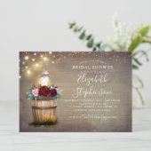 Bloemenlantaarn rustiek land Herfst Vrijgezellenfe Kaart (Staand voorkant)