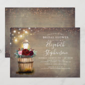 Bloemenlantaarn rustiek land Herfst Vrijgezellenfe Kaart (Voorkant / Achterkant)