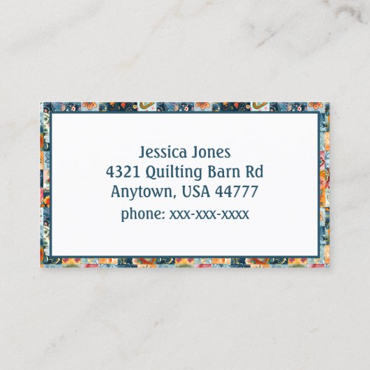 bloemenlapjesnaaimachine visitekaartje (Achterkant)