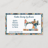 bloemenlapjesnaaimachine visitekaartje (Voorkant)