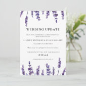 Bloemenlavendel bruiloft update aankondiging (Staand voorkant)