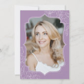 Bloemenlavendel Paarse foto 50ste verjaardagsfeest Kaart (Achterkant)