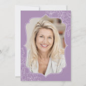 Bloemenlavendel Paarse foto 60ste verjaardagsfeest Kaart (Achterkant)