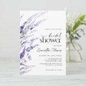 Bloemenlavendel Paarse moderne tuin bruiloft Kaart (Staand voorkant)