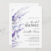 Bloemenlavendel Paarse moderne tuin bruiloft Kaart (Voorkant / Achterkant)