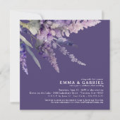 Bloemenlavendel Paarse vierkant alles in één bruil Kaart (Voorkant)