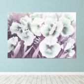 *~* Bloemenlavendel TV2 Uitgerekte Canvas Print (Insitu (Houten vloer))