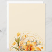 Bloemenlelie briefpapier (Voorkant / Achterkant)