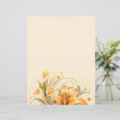 Bloemenlelie briefpapier (Staand voorkant)