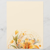 Bloemenlelie briefpapier (Voorkant)