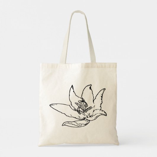 Bloemenlelie Tote Bag (Achterkant)