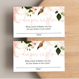 Bloemenlelies lelie baby shower luier verloting ka informatiekaartje