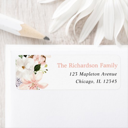 Bloemenlelies lelie bloem lente zomer etiket (Insitu)