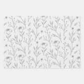 Bloemenlente bloeiende bloemnaadloos inpakpapier vel (Voorkant 2)