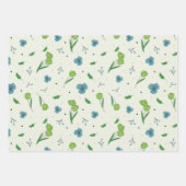 Bloemenlente bloeiende bloemnaadloos inpakpapier vel (Voorkant 2)