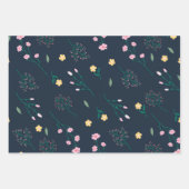 Bloemenlente bloeiende bloemnaadloos inpakpapier vel (Voorkant 3)