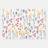 Bloemenlente bloeiende bloemnaadloos inpakpapier vel (Voorkant 2)