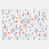 Bloemenlente bloeiende bloemnaadloos inpakpapier vel (Voorkant)