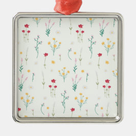 Bloemenlente Botanische Bloemen Metalen Ornament