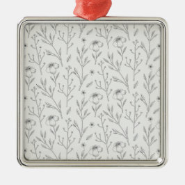 Bloemenlente Botanische Bloemen Metalen Ornament