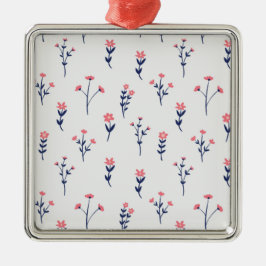 Bloemenlente Botanische Bloemen Metalen Ornament