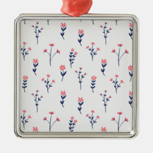Bloemenlente Botanische Bloemen Metalen Ornament