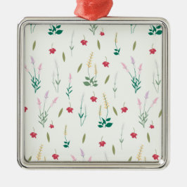 Bloemenlente Botanische Bloemen Metalen Ornament