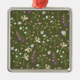 Bloemenlente Botanische Bloemen Metalen Ornament