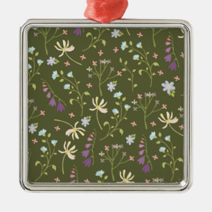 Bloemenlente Botanische Bloemen Metalen Ornament