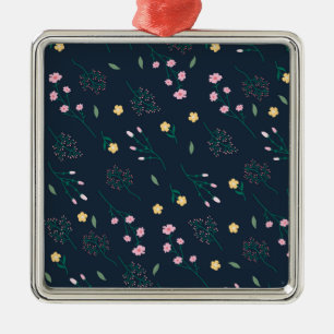 Bloemenlente Botanische Bloemen Metalen Ornament