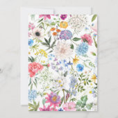 Bloemenlente waterverf bruiloft uitnodiging (Achterkant)