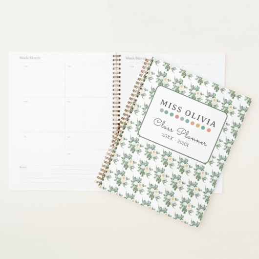  Bloemenleraar Planner | Aangepast cadeau (Display)