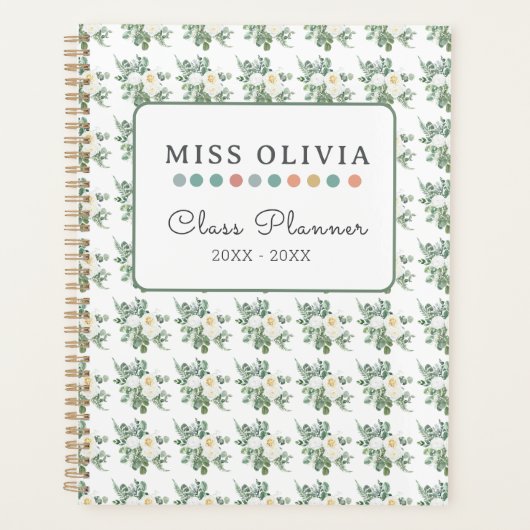 Bloemenleraar Planner | Aangepast cadeau (Voorkant)