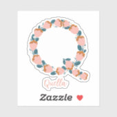 Bloemenletter Q custom gesneden vinyl stickers (Vel)
