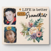 Bloemenleven is beter 2 foto Kleinkinderen sinaasa Fotoplaat (Voorkant)