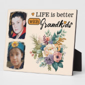 Bloemenleven is beter 2 foto Kleinkinderen sinaasa Fotoplaat (Zijkant)