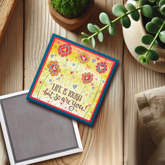 Bloemenleven is een sterke aanmoedigingsmagneet magneet