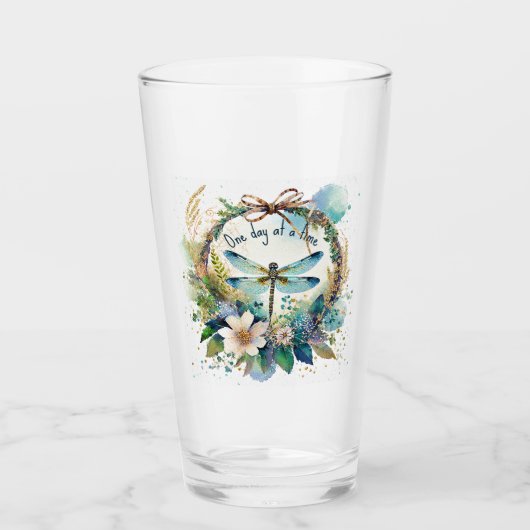 Bloemenlibel Eén dag tegelijk Glas (Voorkant)