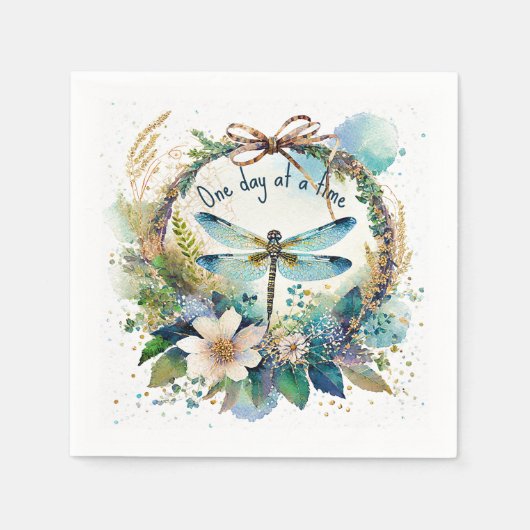 Bloemenlibel Eén dag tegelijk Servet (Voorkant)