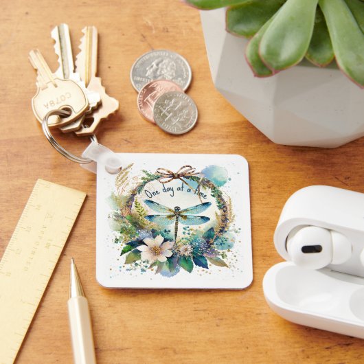 Bloemenlibel Eén dag tegelijk Sleutelhanger (Bureau)