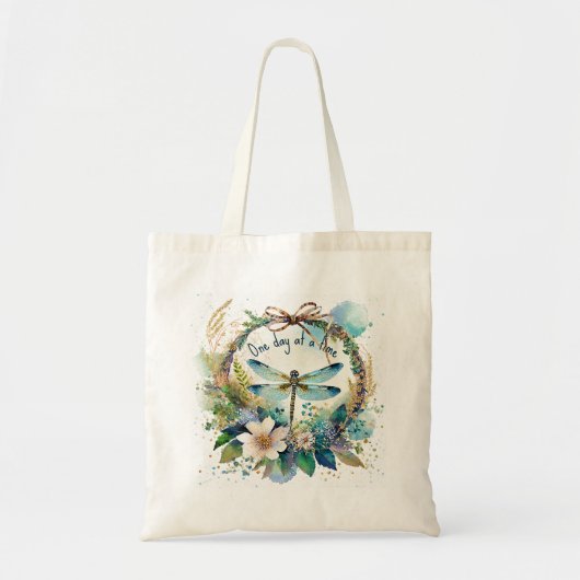 Bloemenlibel Eén dag tegelijk Tote Bag (Voorkant)