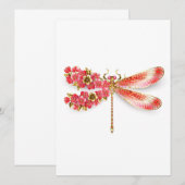Bloemenlibel met sieraden sakura aankondiging (Voorkant / Achterkant)