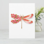 Bloemenlibel met sieraden sakura aankondiging (Staand voorkant)