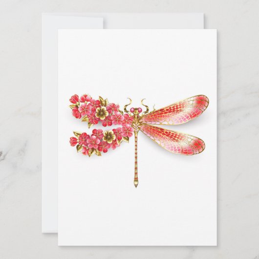 Bloemenlibel met sieraden sakura aankondiging (Voorkant)