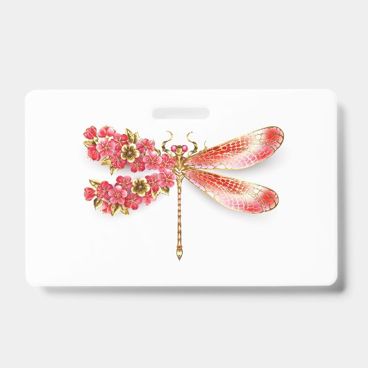 Bloemenlibel met sieraden sakura badge (Voorzijde)