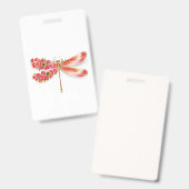 Bloemenlibel met sieraden sakura badge (Voor- en achterkant)