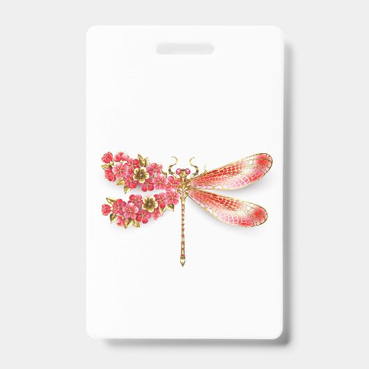 Bloemenlibel met sieraden sakura badge (Voorzijde)