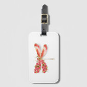 Bloemenlibel met sieraden sakura bagagelabel (Voorkant (verticaal))