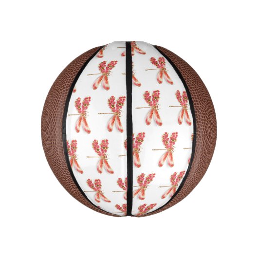 Bloemenlibel met sieraden sakura basketbal (Verticaal)