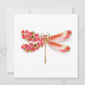 Bloemenlibel met sieraden sakura bedankkaart (Voorkant)